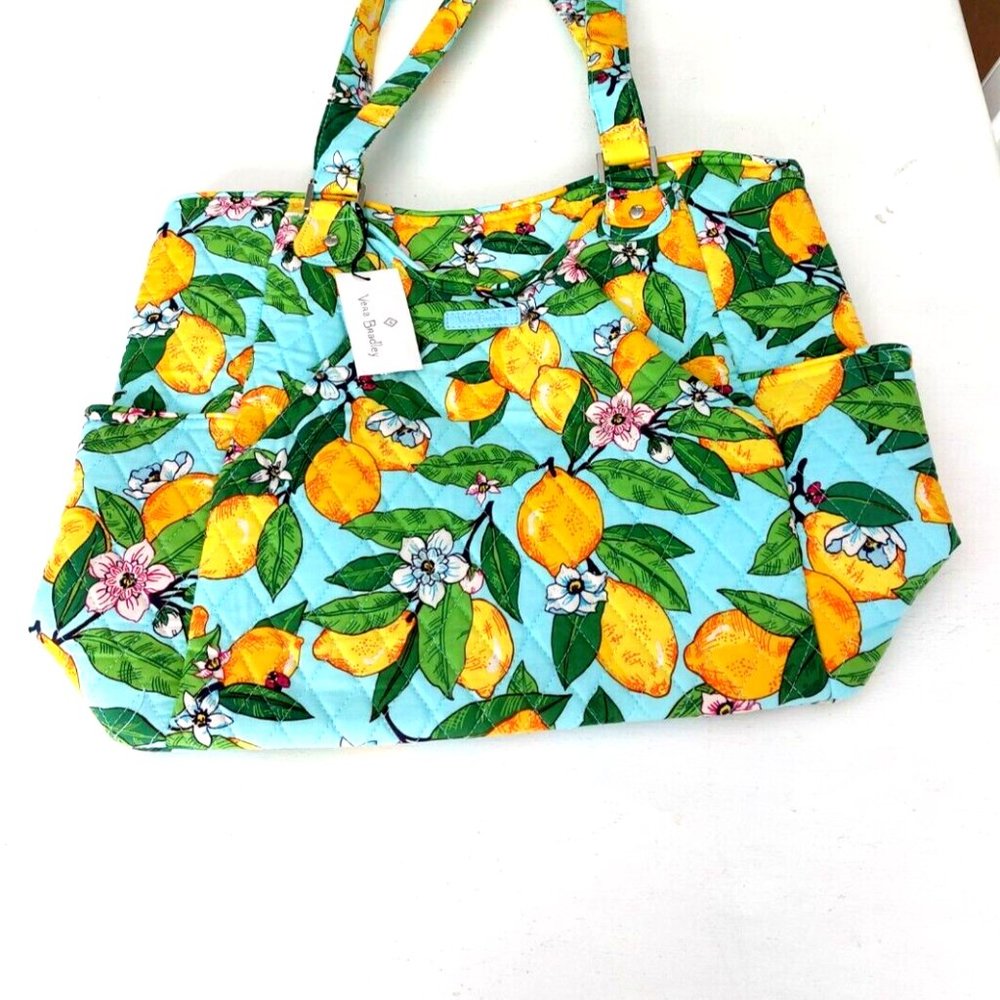 VERA BRADLEY Large GLENNA Tote LEMON GROVE NWT - Picture 1 of 3